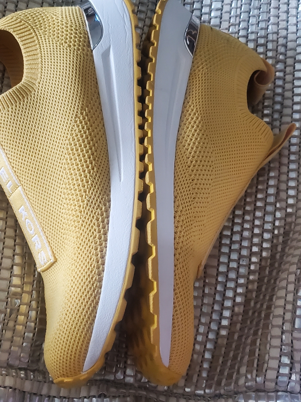 Michael Kors Women’s Slip-On Knit Trainer in Yellow - Picture 7 of 9